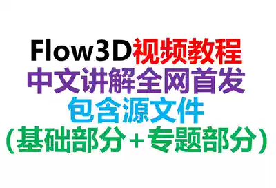 Flow-3D 11 2 Chinese video tutorial basic topic contains source file