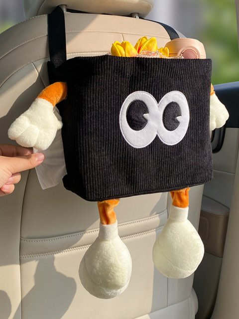 Car trash can tissue box with umbrella storage barrel storage barrel car rear seat hanger sanitary barrel