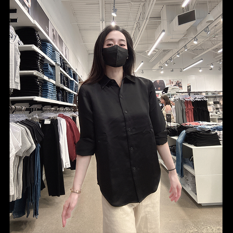 Calvin Klein Ck Women's New Autumn Style Soft and Versatile Casual Long-Sleeved Shirt Cw302
