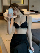 Latex underwear womens small breasts gather to collect auxiliary milk anti-sagging no steel ring sexy and thick pure Want to Wen bra set