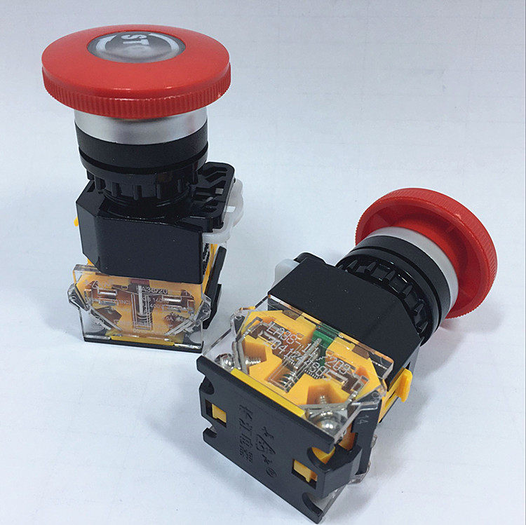 LA38-11MXS 203 emergency stop button Jiangyin Yangtze River 22MM mushroom head rotation emergency stop self-locking