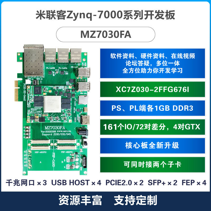 MZ7X MZ7030FA XILINX Zynq PCIE development board ARM+FPGA7030 7035