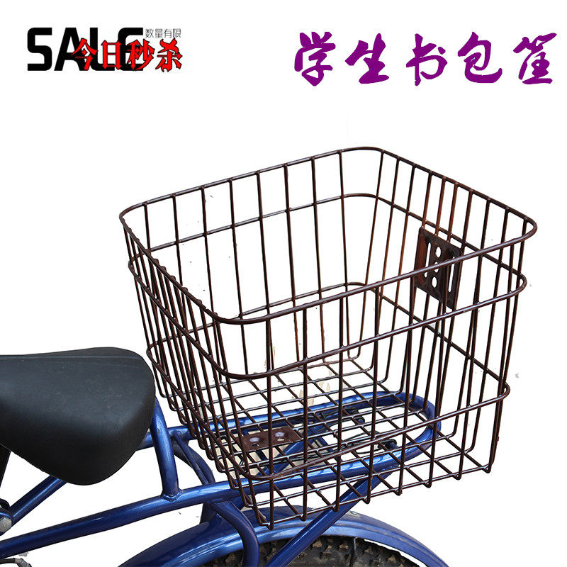 Enlarge the school bag Lou bicycle rear seat basket mountain area lid electric pet rear basket car Lou electric front basket