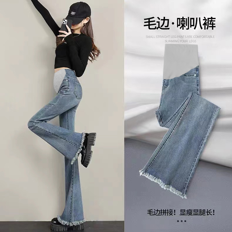 Maternity Pants, Spring and Autumn Style, Suitable for Petite Women, Flared Pants, Summer Style, Plus Size, Early Pregnancy Casual Jeans, Autumn Wear Maternity Pants, Spring and Autumn Style, Suitable for Petite Women, Flared Pants, Summer Style, Plus Size, Early Pregnancy Casual Jeans, Autumn Wear