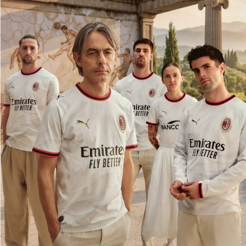 Puma 26/27 Season Ac Milan Away Player Version Jersey Ultra-Light Moisture-Absorbing Quick-Drying Short-Sleeved 784129