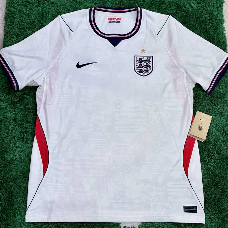Nike 2026 World Cup England Team Home Fan Version Men's Quick-Drying Football Jersey Ib5290-100 Nike 2026 World Cup England Team Home Fan Version Men's Quick-Drying Football Jersey Ib5290-100