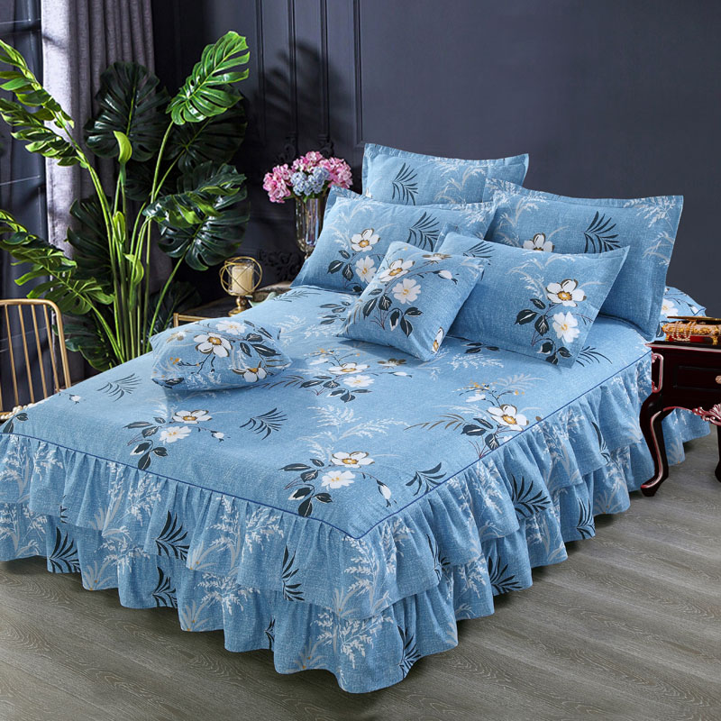 Single Bed Skirt Type Bed Hood Pure Cotton Bed Bag 1 5m Bed Sheet 1 8 m 2 0 m Bed Cover Mat Dreams Protective Sleeve Bed Cover