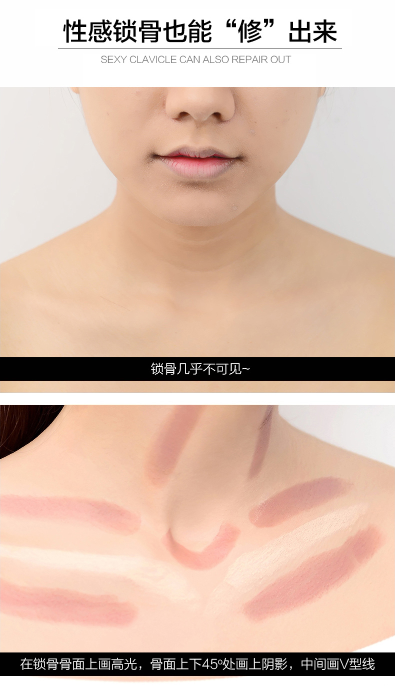 Geruis ba chiều có độ bóng cao đôi đầu công suất sửa chữa stick kem che khuyết điểm + ánh sáng cao mũi bóng bên bóng nằm tằm stereo nhỏ mặt bắt sáng clio