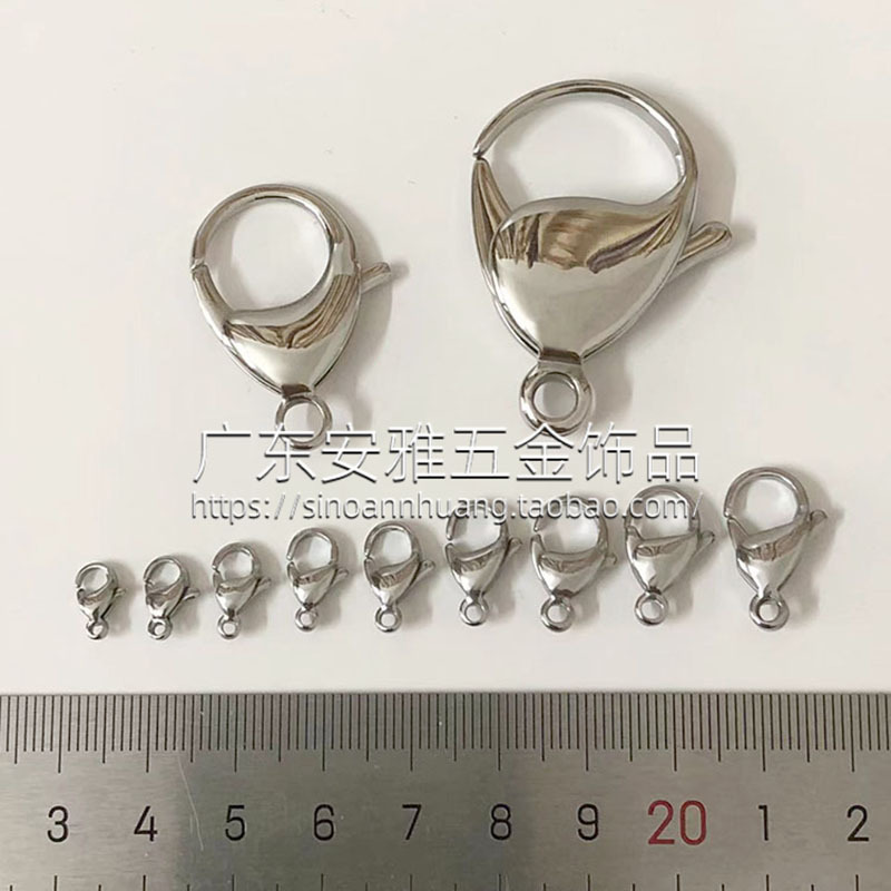 9-33mm Stainless Steel Lobster Clasp Hook Fashion Jewelry Toy Doll Hanging Buckle Creative Gift Keychain Accessories