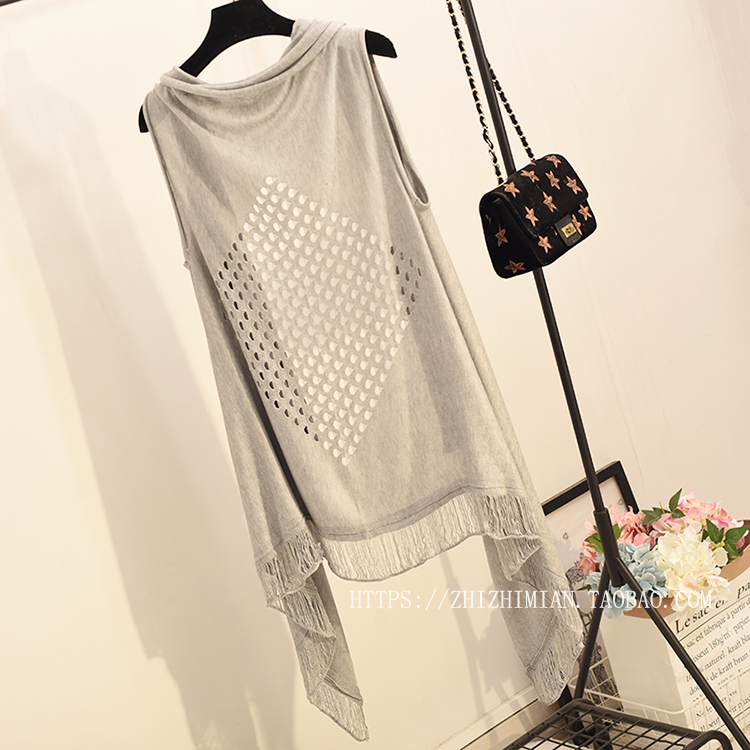 2018 mùa hè và mùa thu áo mới khăn choàng lỏng phần dài rỗng không tay kem chống nắng vest đan cardigan phụ nữ áo khoác lông nữ