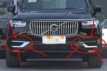 Suitable for Volvo XC90 fog lamp cover fog lamp frame front wind net front bar grille bright strip upgrade 21 luxury version