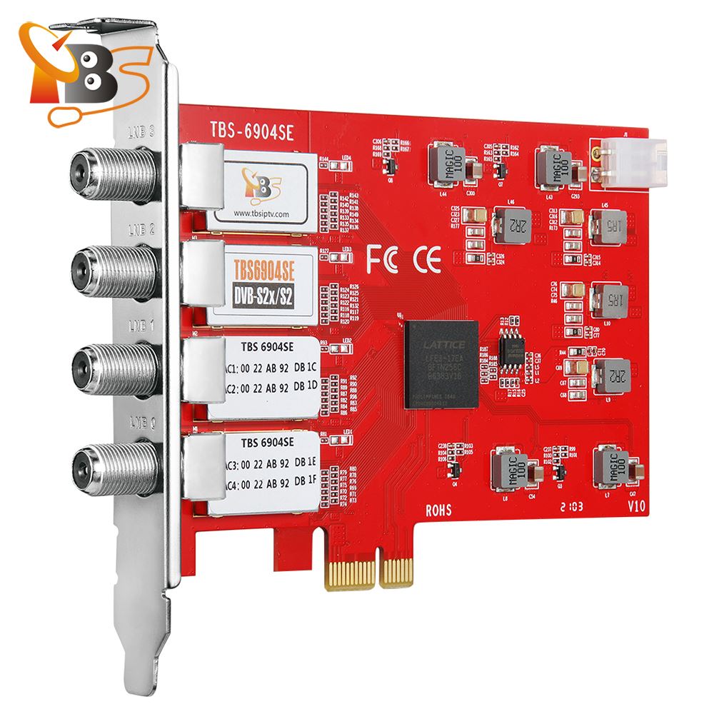 TBS6904SE4 road frequency point input pcie receives card modulation tuner TBS-6904 DVB-S acquisition card-Taobao
