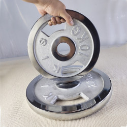 Electroplated Barbell Plates, Pure Iron Solid Weight Plates for Men's Fitness, Home Gym Use, Hand Grip Plates, Set of 5, 10-20kg