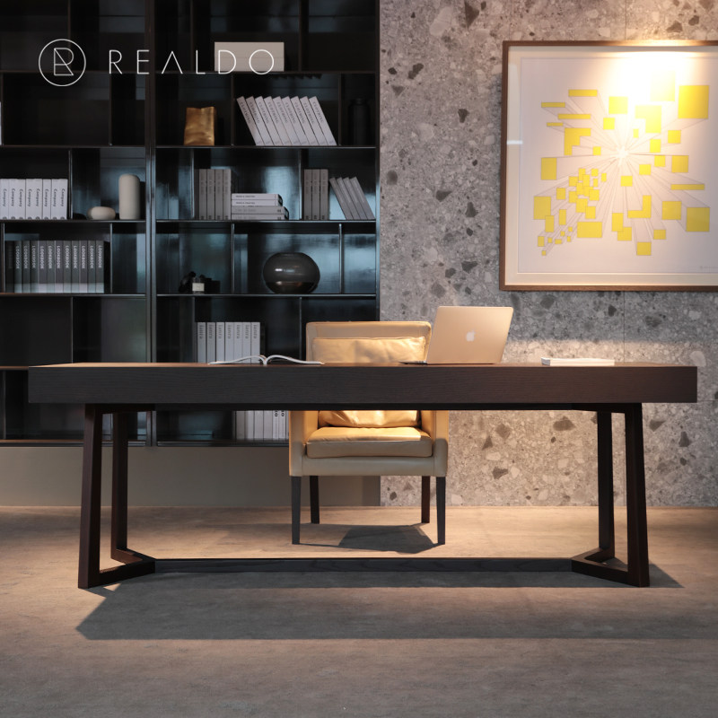 [USD 2066.43] Double desk Italian light extravagant desk computer table ...