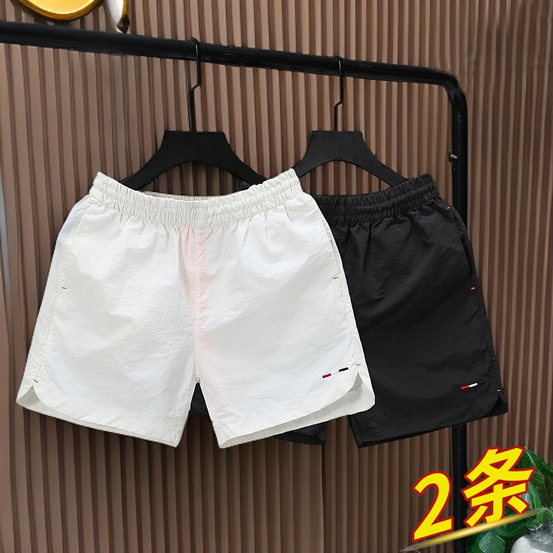 Summer Thin Men's Ice Silk Shorts Versatile Sports Quick-Dry Three-Quarter Pants Casual Home Sleep Shorts for Outdoor Wear
