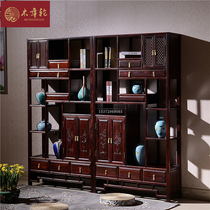 Broad-leaved yellow sandalwood antique frame Mahogany furniture Dobao pavilion Indonesian black acid branch wood display frame Entrance antique frame ornaments