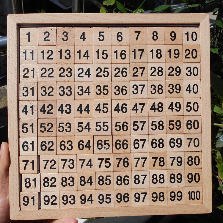 1-5 years old Montessori teaching aids wooden educational toys early education Montessori logic thinking 1-100 continuous learning digital board