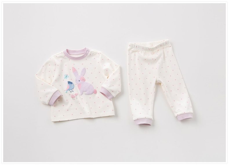 David Bella Xiaojuan gia đình mùa thu và mùa đông quần áo trẻ em cotton phim hoạt hình động vật đồ lót nhà phù hợp - Quần áo lót quần áo trẻ em 10 tuổi