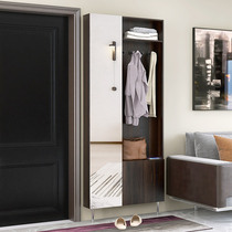 Modern simple into the home ultra-thin entrance cabinet foyer cabinet shoe cabinet with mirror hanging hanger integrated dressing mirror cabinet whole body