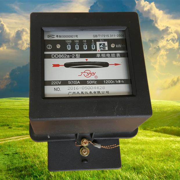 Guangzhou Electric meter DD862a-2 5 (10) A Guangzhou meter factory single-phase 220V mechanical turntable type electric meter