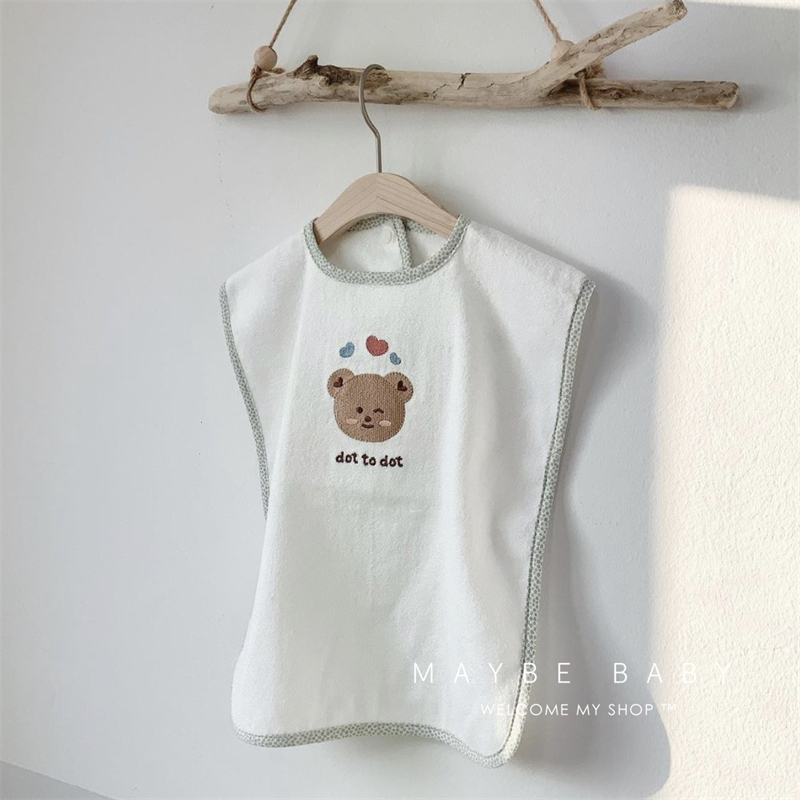 Korean ins baby bib pure cotton cute children eating bib newborn waterproof spitting saliva towel