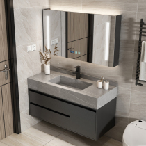 Light luxury rock slab integrated bathroom cabinet combination modern simple toilet wash basin washbasin set customization