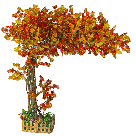 Simulated Tree Shape Ginkgo Tree Decoration Indoor and Outdoor Window Floor-Standing Red Maple Tree Scenic Spot Shopping Mall Exhibition Hall Exhibition Artificial Tree