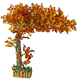 Simulated Tree Shape Ginkgo Tree Decoration Indoor and Outdoor Window Floor-Standing Red Maple Tree Scenic Spot Shopping Mall Exhibition Hall Exhibition Artificial Tree