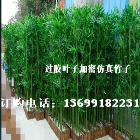 Simulated Bamboo Fake Plant Moso Bamboo Partition Screen Green Plant Interior Decoration Hotel Potted Living Room Plastic Floor-Standing Bamboo