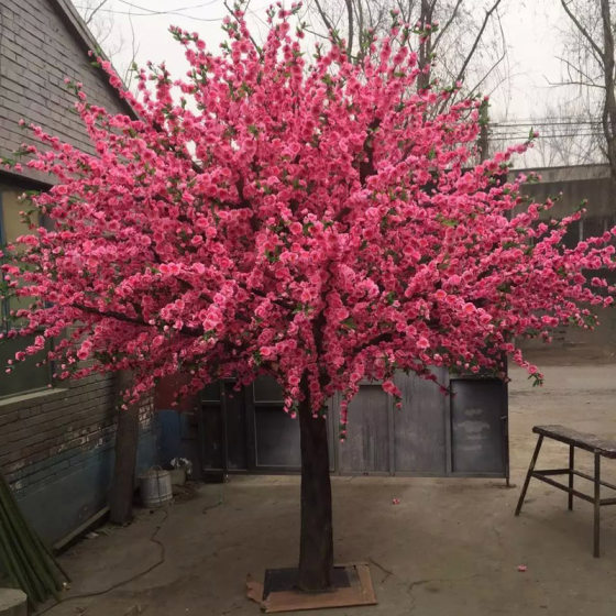 Artificial Peach Blossom Tree, Large Floor-Standing Peach Blossom Decorative Plant, Artificial Peach Tree, Artificial Cherry Blossom Tree, Artificial Plum Blossom Tree, Wish Tree