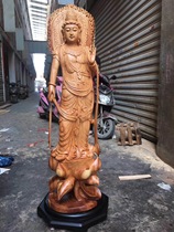 Hot handmade spot rosewood root carving character free Guanyin Physical size height 133-length 46-width 46