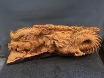 Hot hand-made spot cliff Bergen carving ornaments dragon and horse spirit Physical size length 84 wide 25 high 39