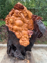 Müller Laos flower pear root carving pendulum piece length 115 thick 50 50 168 cm 5 son Millwood carved handmade solid wood