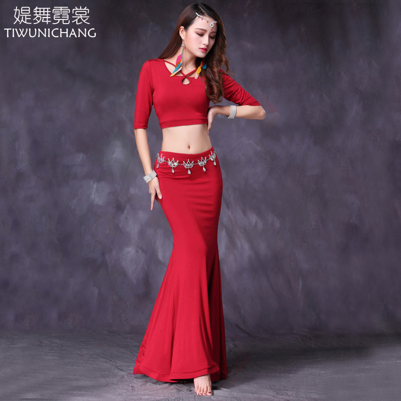Belly dance dress rehearsal for 2022 new oriental dance suit Adult dance to serve beginner fish tail dress