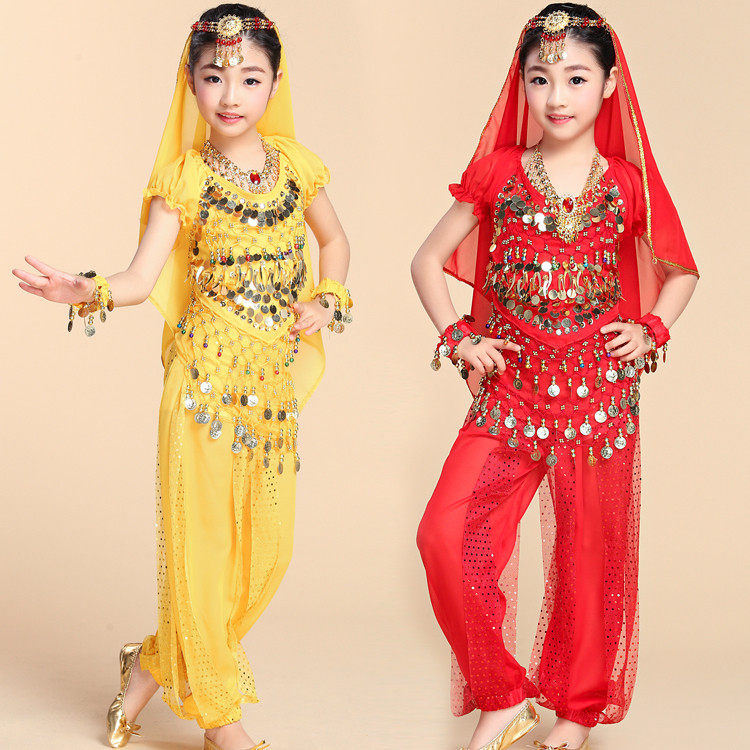 61 Children's belly dance suit skirt Children's belly dance Out of service Children Indian dance dress rehearsal service