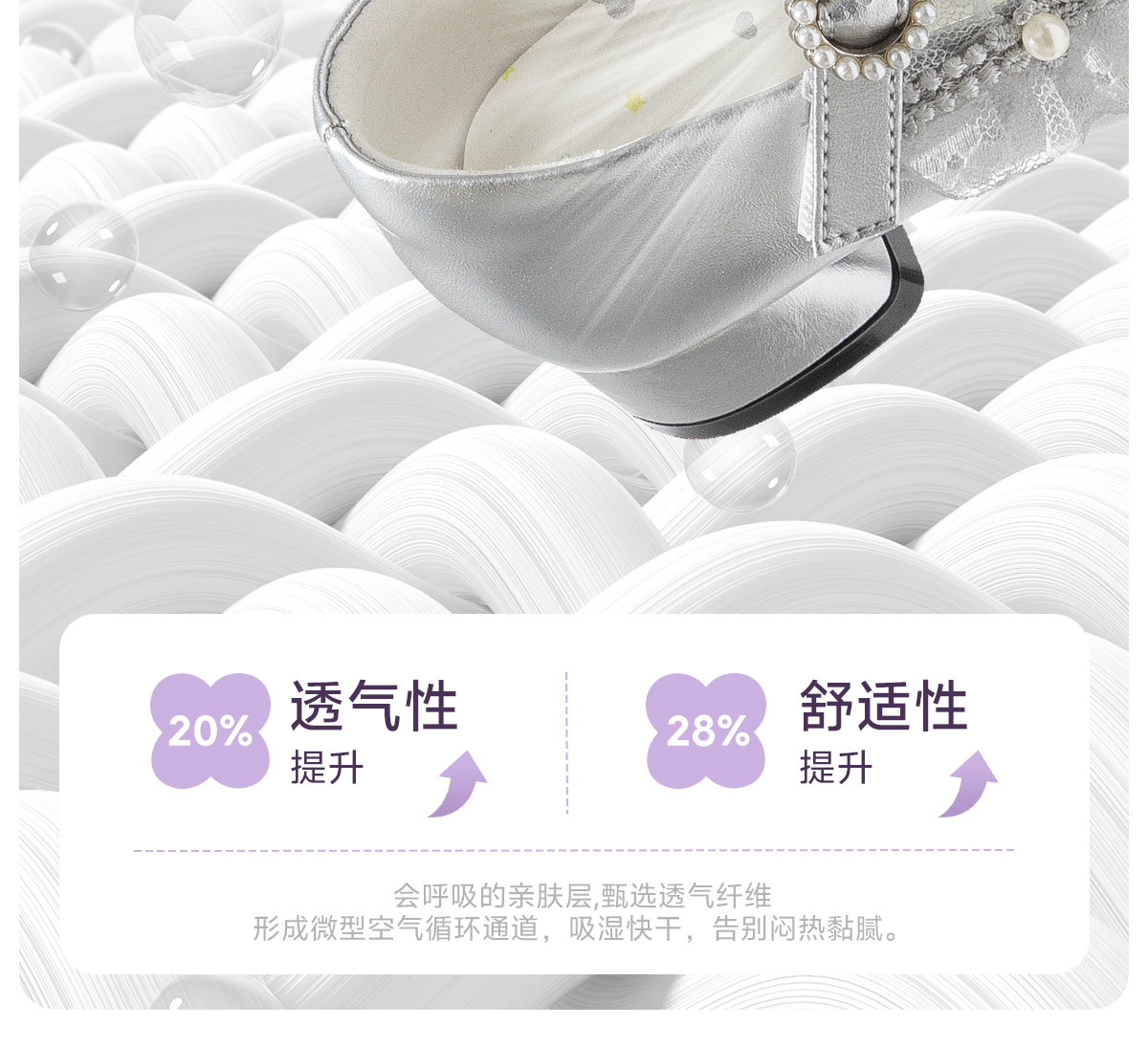 小女孩洋气小皮鞋2026新款夏儿童漂亮公主鞋女童软底高跟鞋舞台鞋 — 13