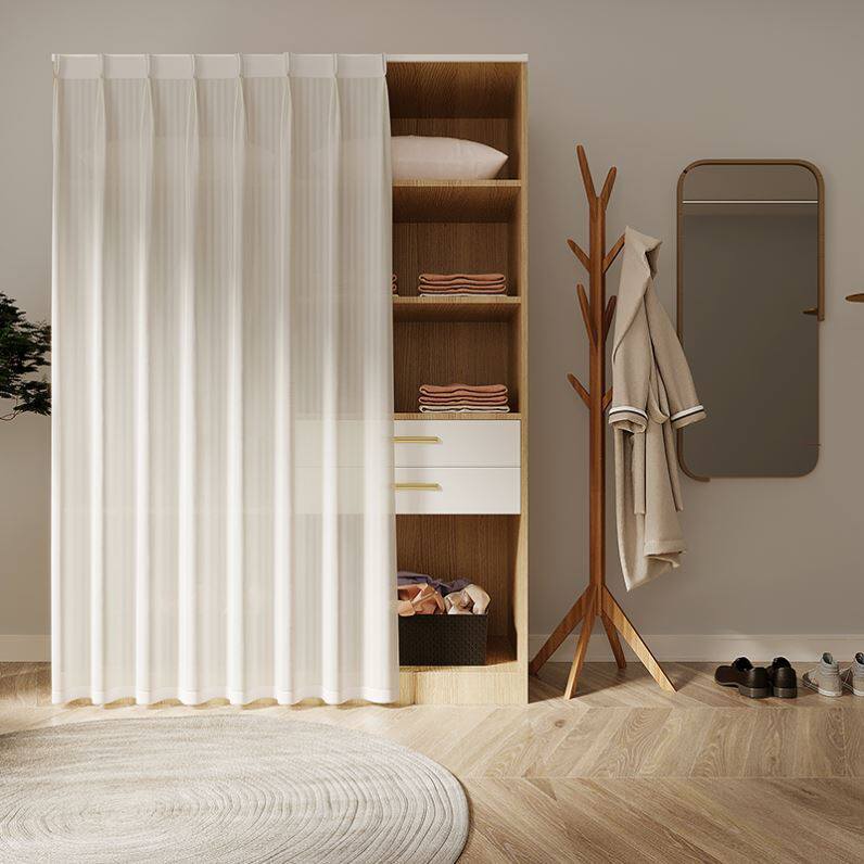 Curtain Shelter Debris mirror Divine Instrumental Shoes Cabinet Shelve Shelter Cord Bookshelf Cloakroom Dust-Proof Curtain-free