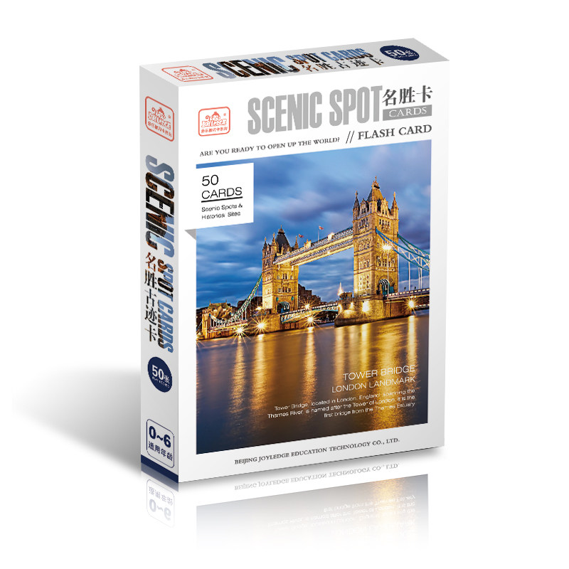 Multi-Lok Chi World Famous Monuments Flash Cards Baby Right Brain Development Training Toys Children Early Education Encyclopedia cards