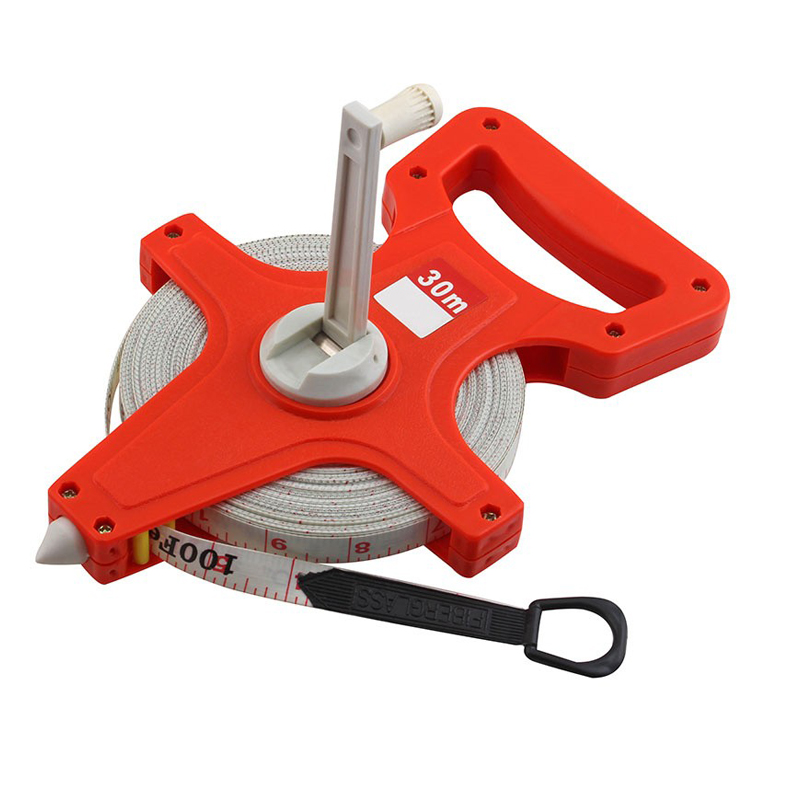 Tool-type steel measuring tape 30m50 m 100 m inserted ground ruler aircraft type measuring tape hand steel measuring tape