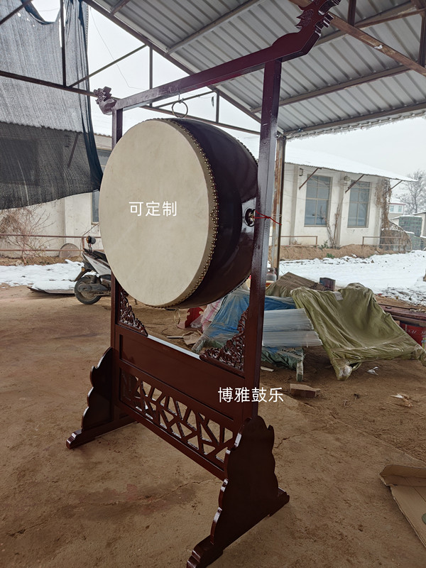 Big drum, hanging drum, hanging gong, custom solid wood shelf, cowhide drum, hanging gong, celebration venue, display, display