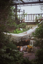 ins Wind Nordic wind Bohemian tassel hammock swing outdoor retro photography (second store prop shop)