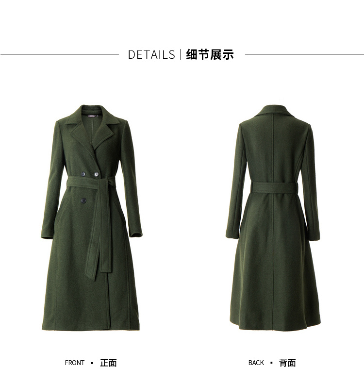 Marsfield Womens 2018 Winter New Eo Wool Suit Suit Jacket áo dạ nữ dáng dài cao cấp