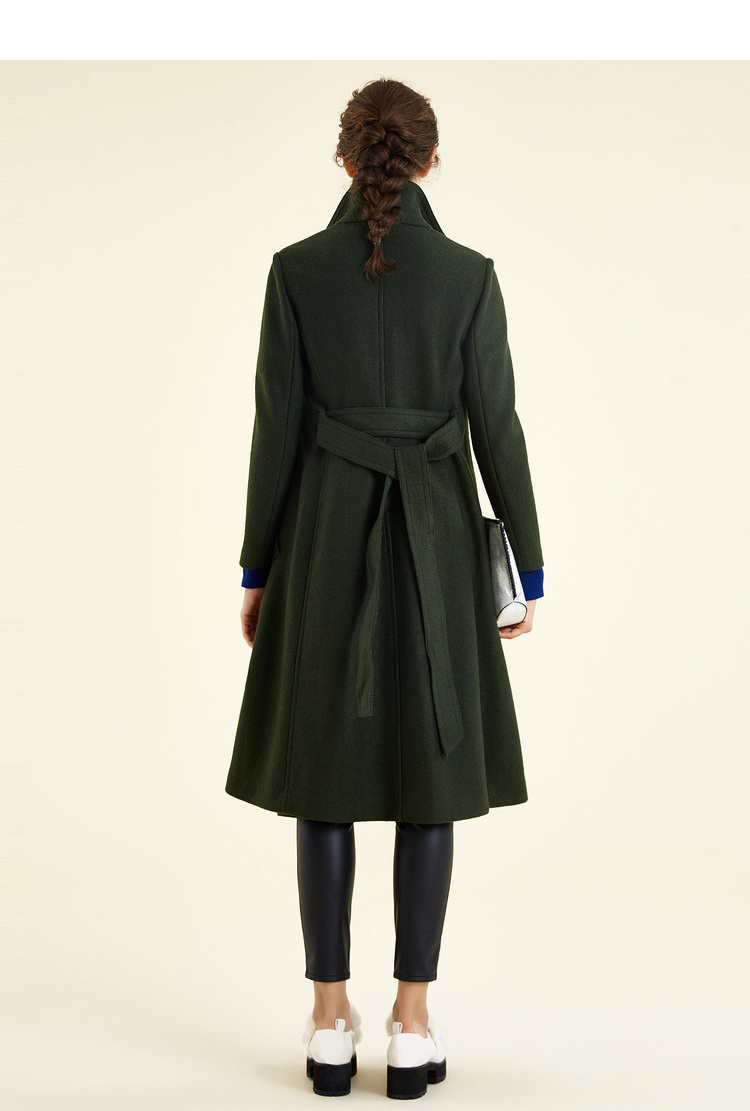 Marsfield Womens 2018 Winter New Eo Wool Suit Suit Jacket áo dạ nữ dáng dài cao cấp