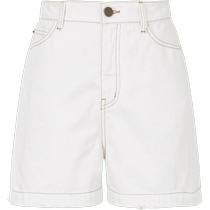 (Relaxed trousers) Masfil summer new white high-waisted cotton short casual pants for women