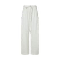 (Stress-free workplace) Masfil 2024 new autumn drawstring waist white acetate satin casual trousers