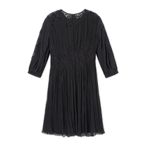 (Finely woven lace fabric) Masfilias new socialite black hollow dress dress