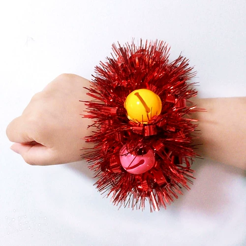 Детские танцующие блестки для ногтей, цветок на запястье, аксессуар для волос, резинка, браслет