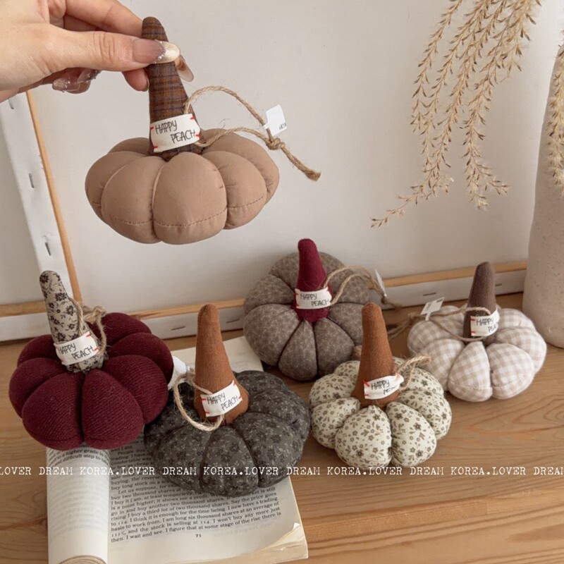 ins Creative Nordic Pumpkin Round Plush Pillow Knitted Yarn Style Pumpkin Popular Living Room Sofa Decoration