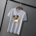 Mùa hè quần áo nam suốt đời cho chó áo thun ngắn tay 2018 size lớn màu đỏ nam học sinh cotton nửa tay