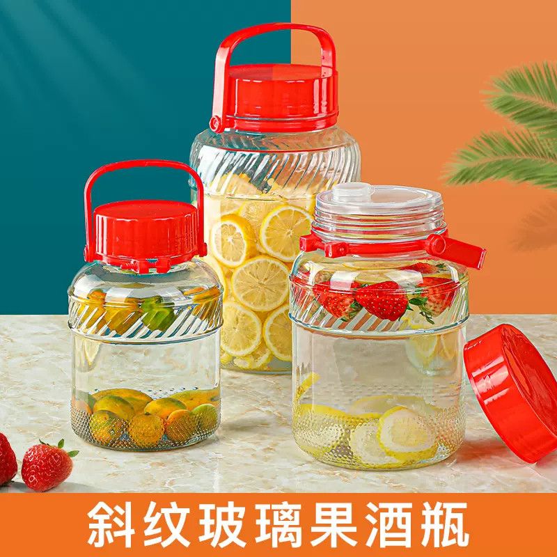 Ginseng pickled thickened lead-free glass bottle sealed jar